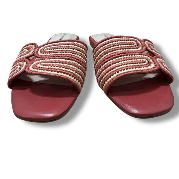Birdies The Kiwi Raffia Slide Sandals Terracotta Women’s Size 6 - Picture 4 of 9